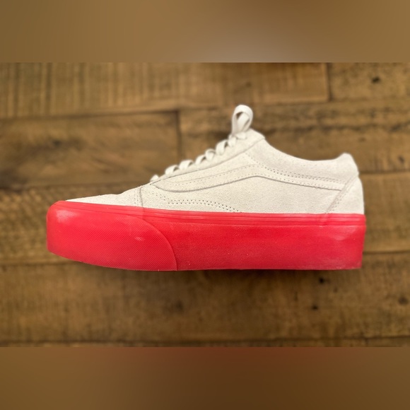 Vans Old Skool Platform Stac Sneakers In Hot Pink/Cream - Unisex M 8.5/ W 10 - Picture 10 of 11